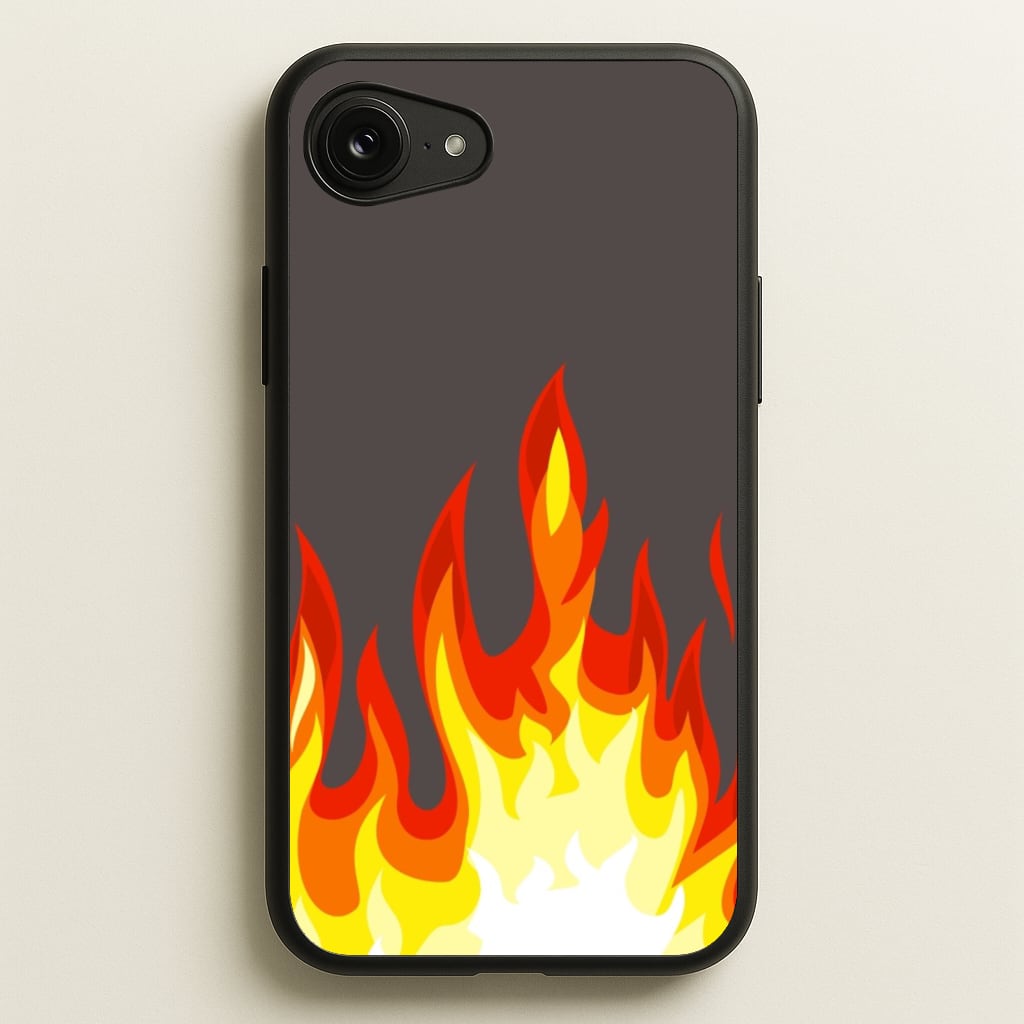 Grey Flame  - Flame Phone Case for iPhone 16e