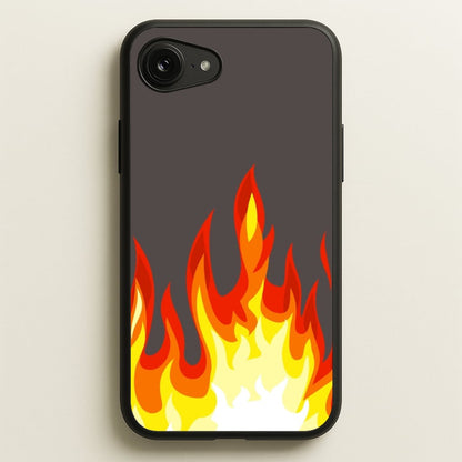 Grey Flame  - Flame Phone Case for iPhone 16e