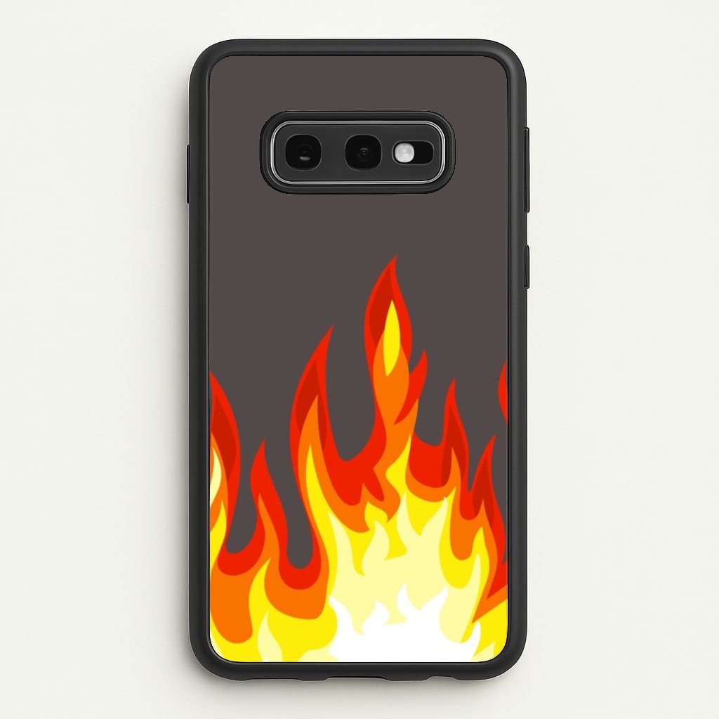 Grey Flame  - Flame Phone Case for Galaxy S10e