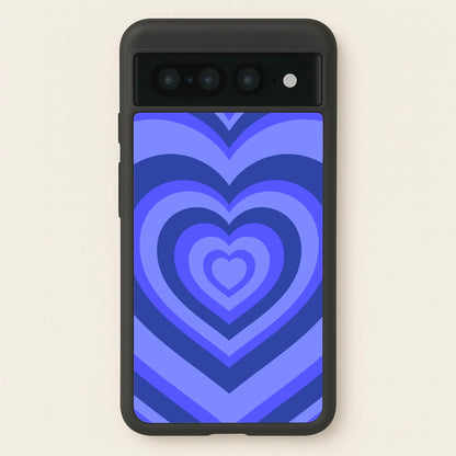 Blue - Colourful Hearts  - Colourful Hearts Phone Case for Google Pixel 7 Pro