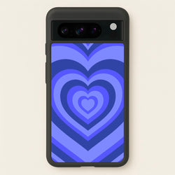 Blue - Colourful Hearts  - Colourful Hearts Phone Case for Google Pixel 8 Pro