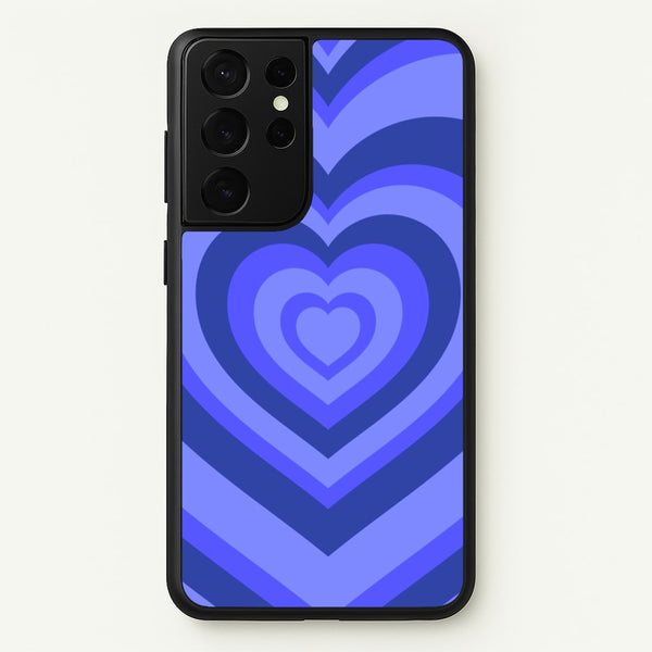 Blue - Colourful Hearts  - Colourful Hearts Phone Case for Galaxy S21 Ultra
