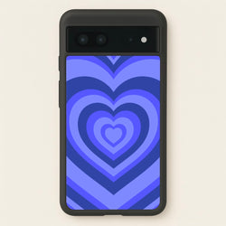 Blue - Colourful Hearts  - Colourful Hearts Phone Case for Google Pixel 7