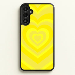 Yellow - Colourful Hearts  - Colourful Hearts Phone Case for Galaxy A34