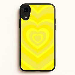 Yellow - Colourful Hearts  - Colourful Hearts Phone Case for iPhone XR