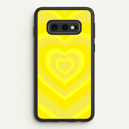 Yellow - Colourful Hearts  - Colourful Hearts Phone Case for Galaxy S10e