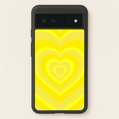 Yellow - Colourful Hearts  - Colourful Hearts Phone Case for Google Pixel 6