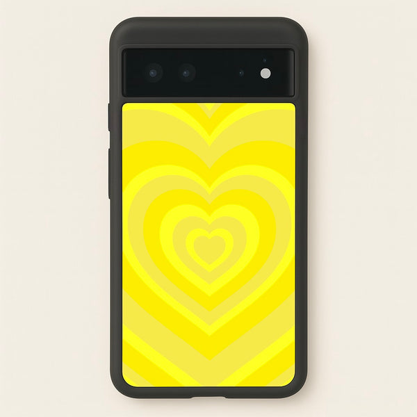 Yellow - Colourful Hearts  - Colourful Hearts Phone Case for Google Pixel 6
