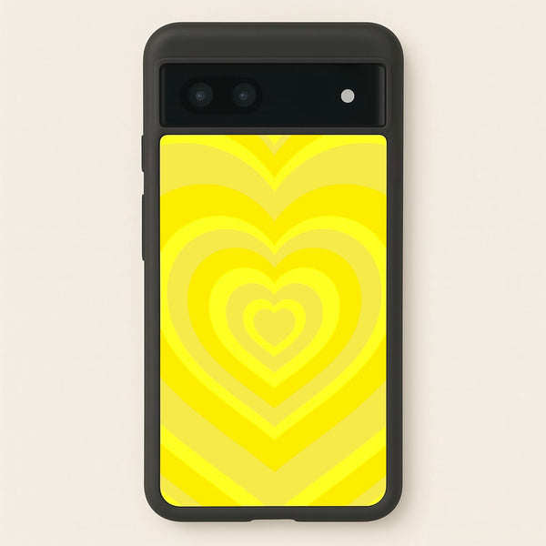 Yellow - Colourful Hearts  - Colourful Hearts Phone Case for Google Pixel 6a
