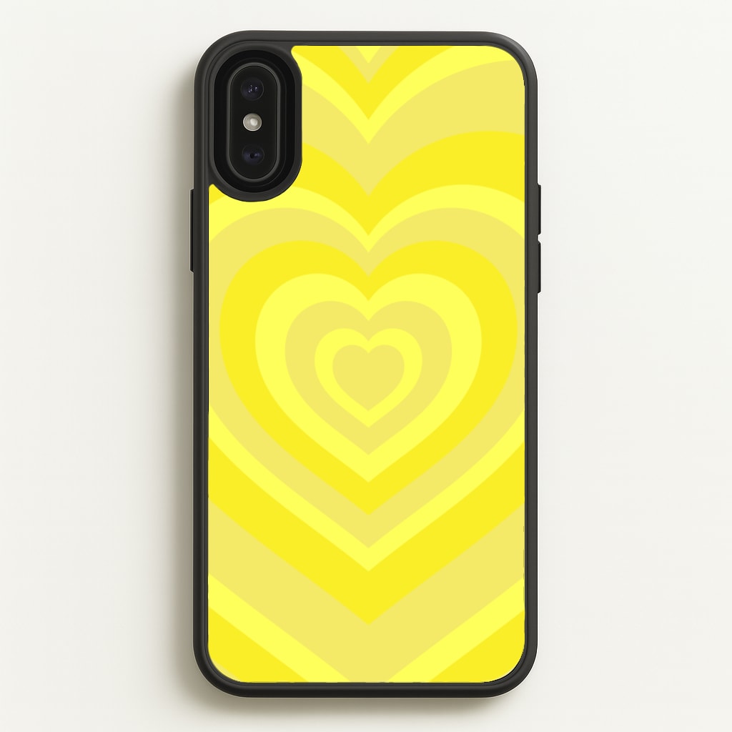 Yellow - Colourful Hearts  - Colourful Hearts Phone Case for iPhone XS Max