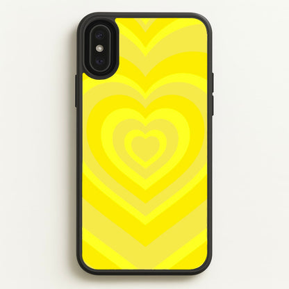 Yellow - Colourful Hearts  - Colourful Hearts Phone Case for iPhone XS Max