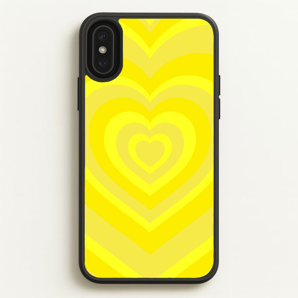 Yellow - Colourful Hearts  - Colourful Hearts Phone Case for iPhone XS Max