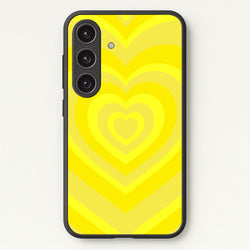 Yellow - Colourful Hearts  - Colourful Hearts Phone Case for Galaxy S25