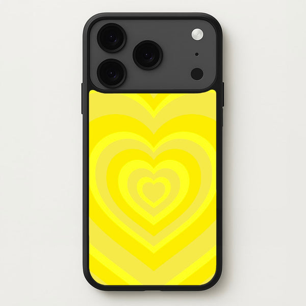 Yellow - Colourful Hearts Phone Case for iPhone 17 Pro Max