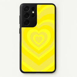 Yellow - Colourful Hearts  - Colourful Hearts Phone Case for Galaxy S21 Ultra