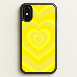 Yellow - Colourful Hearts  - Colourful Hearts Phone Case for iPhone X / XS