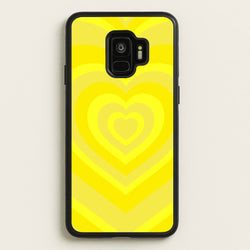 Yellow - Colourful Hearts  - Colourful Hearts Phone Case for Galaxy S9