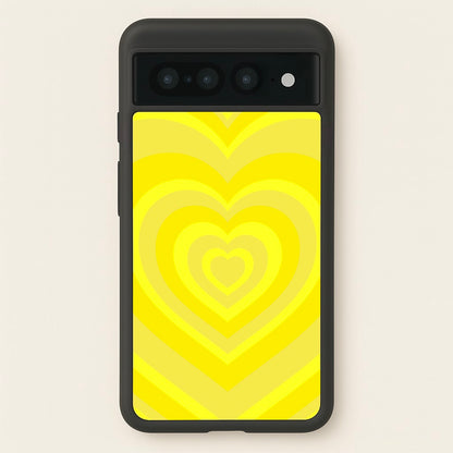 Yellow - Colourful Hearts  - Colourful Hearts Phone Case for Google Pixel 7 Pro