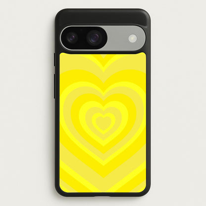 Yellow - Colourful Hearts  - Colourful Hearts Phone Case for Google Pixel 9 / 9 Pro
