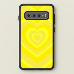 Yellow - Colourful Hearts  - Colourful Hearts Phone Case for Galaxy S10