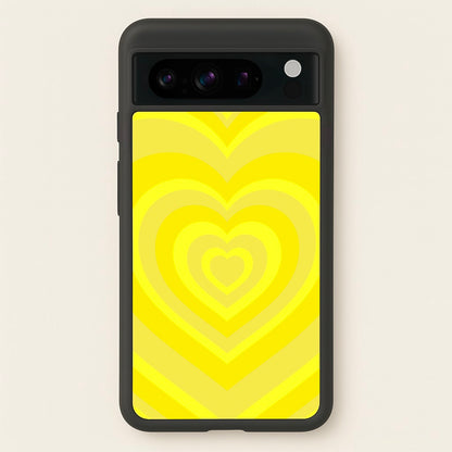 Yellow - Colourful Hearts  - Colourful Hearts Phone Case for Google Pixel 8 Pro
