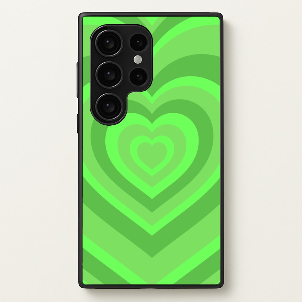 Green - Colourful Hearts  - Colourful Hearts Phone Case for Galaxy S24 Ultra