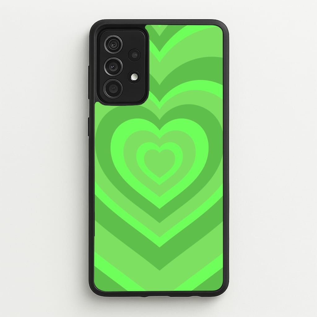 Green - Colourful Hearts  - Colourful Hearts Phone Case for Galaxy A52 / A52s