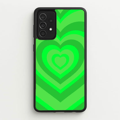 Green - Colourful Hearts  - Colourful Hearts Phone Case for Galaxy A52 / A52s