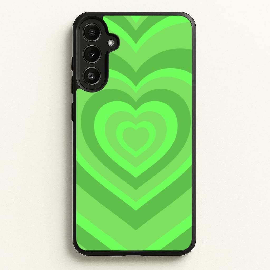 Green - Colourful Hearts  - Colourful Hearts Phone Case for Galaxy A36