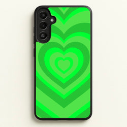 Green - Colourful Hearts  - Colourful Hearts Phone Case for Galaxy A36