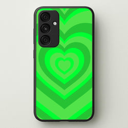 Green - Colourful Hearts  - Colourful Hearts Phone Case for Galaxy A55
