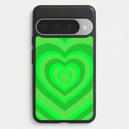 Green - Colourful Hearts Phone Case for Google Pixel 10 Pro XL