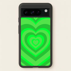 Green - Colourful Hearts  - Colourful Hearts Phone Case for Google Pixel 8 Pro