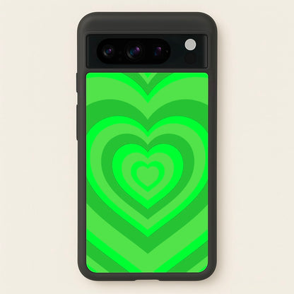 Green - Colourful Hearts  - Colourful Hearts Phone Case for Google Pixel 8 Pro