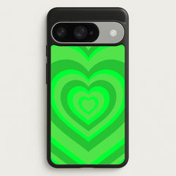 Green - Colourful Hearts Phone Case for Google Pixel 10 / 10 Pro