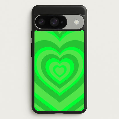 Green - Colourful Hearts Phone Case for Google Pixel 10 / 10 Pro