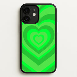 Green - Colourful Hearts  - Colourful Hearts Phone Case for iPhone 11
