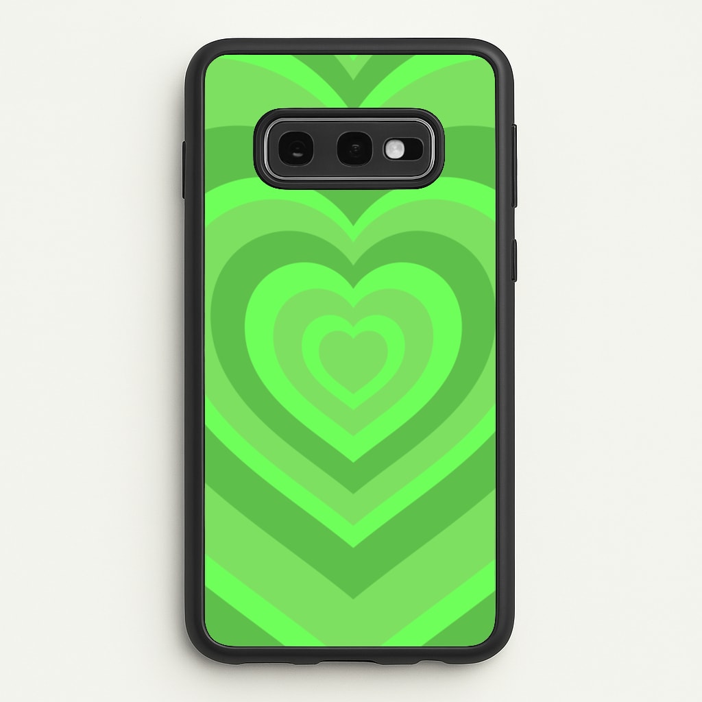 Green - Colourful Hearts  - Colourful Hearts Phone Case for Galaxy S10e