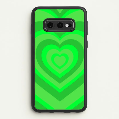Green - Colourful Hearts  - Colourful Hearts Phone Case for Galaxy S10e