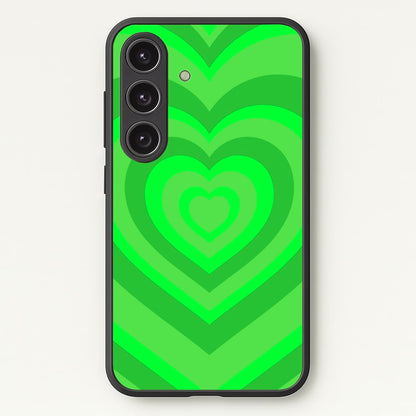 Green - Colourful Hearts  - Colourful Hearts Phone Case for Galaxy S24 Plus