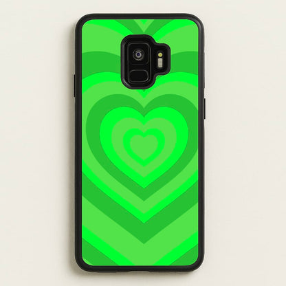 Green - Colourful Hearts  - Colourful Hearts Phone Case for Galaxy S9