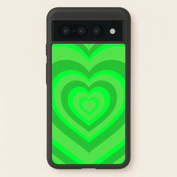 Green - Colourful Hearts  - Colourful Hearts Phone Case for Google Pixel 7 Pro