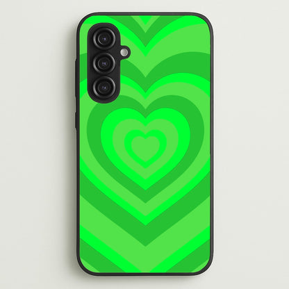 Green - Colourful Hearts  - Colourful Hearts Phone Case for Galaxy S23FE