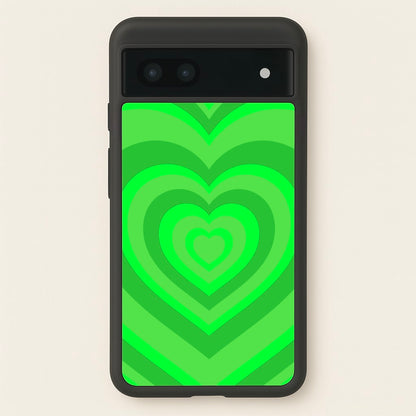 Green - Colourful Hearts  - Colourful Hearts Phone Case for Google Pixel 6a