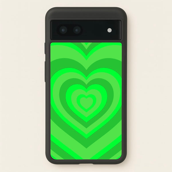 Green - Colourful Hearts  - Colourful Hearts Phone Case for Google Pixel 6a