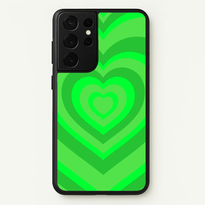 Green - Colourful Hearts  - Colourful Hearts Phone Case for Galaxy S21 Ultra