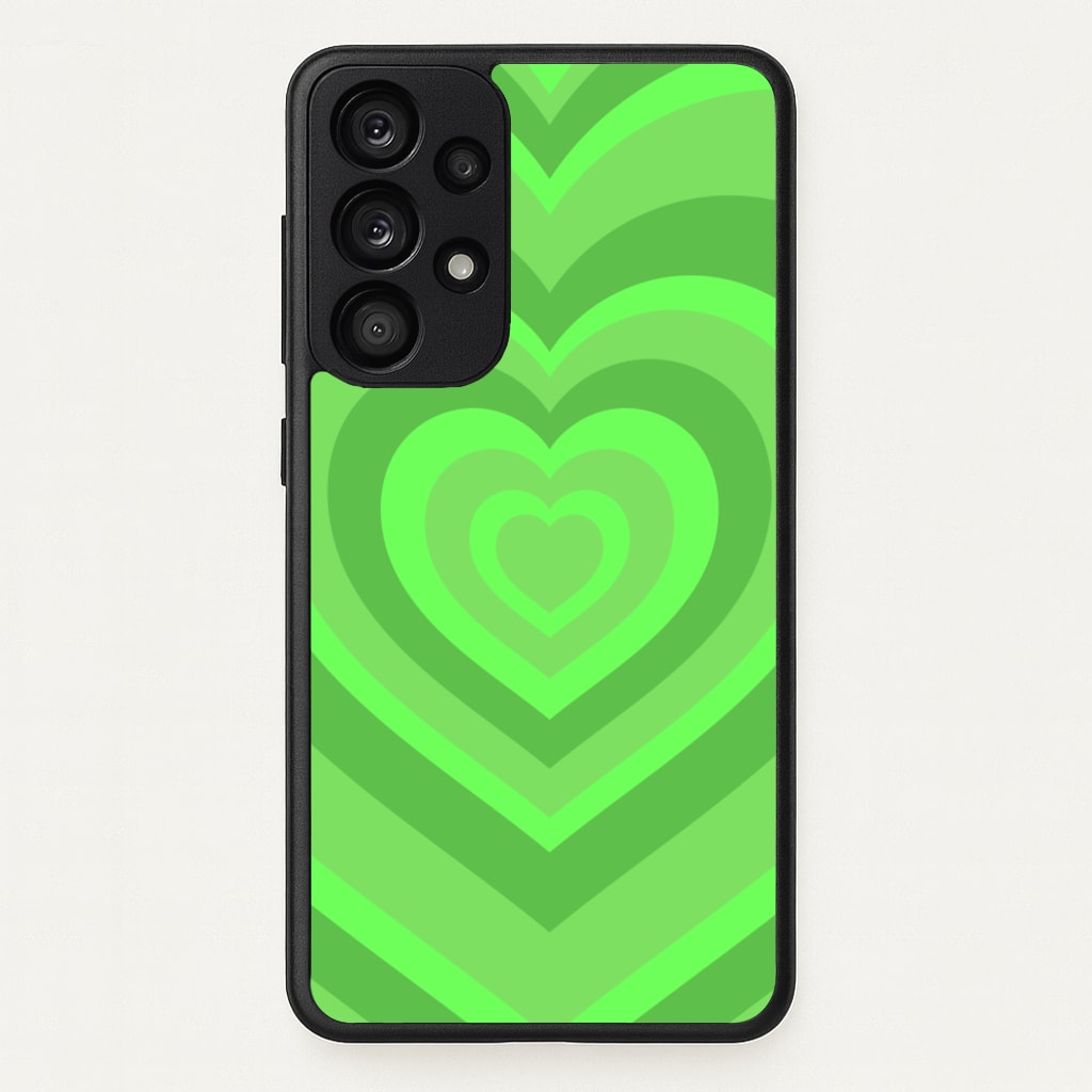 Green - Colourful Hearts  - Colourful Hearts Phone Case for Galaxy A53