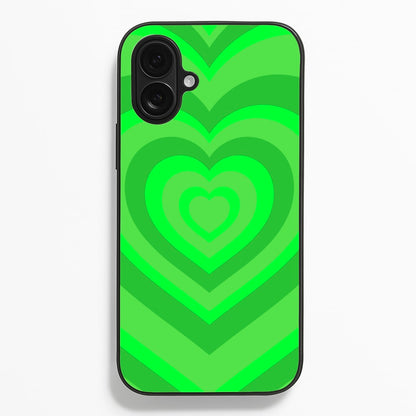 Green - Colourful Hearts  - Colourful Hearts Phone Case for iPhone 16 Plus