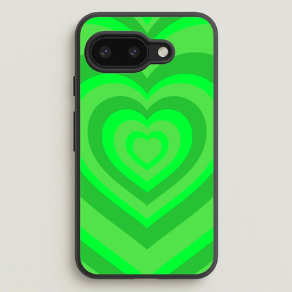 Green - Colourful Hearts  - Colourful Hearts Phone Case for Google Pixel 9a