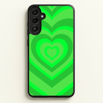 Green - Colourful Hearts  - Colourful Hearts Phone Case for Galaxy A34